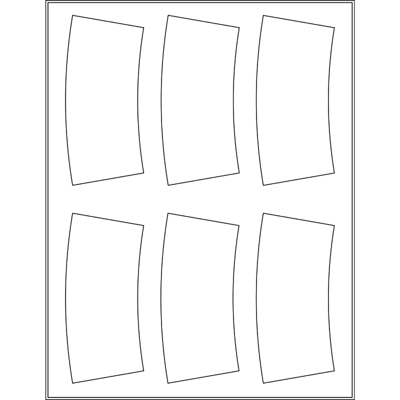 2.1516'' x 4.6831'' arc (6 per sheet), LA-2146-006