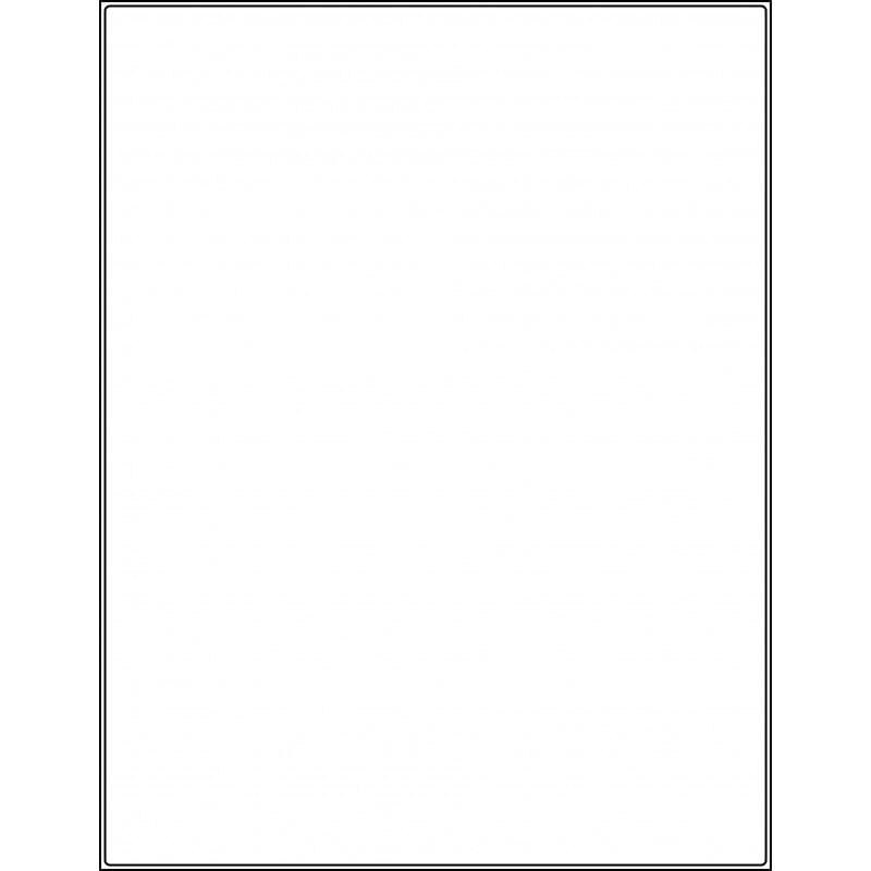 8.375” x 10.875” rectangle (1 per sheet), LR-083108-001
