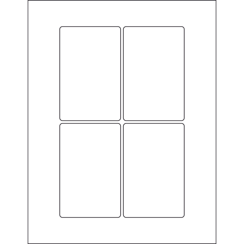 2.75'' x 4.25'' rectangle (4 per sheet), LR-2742-004
