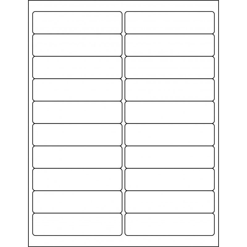 4.0” x 1.00” rectangle (20 per sheet), LR-4010-020