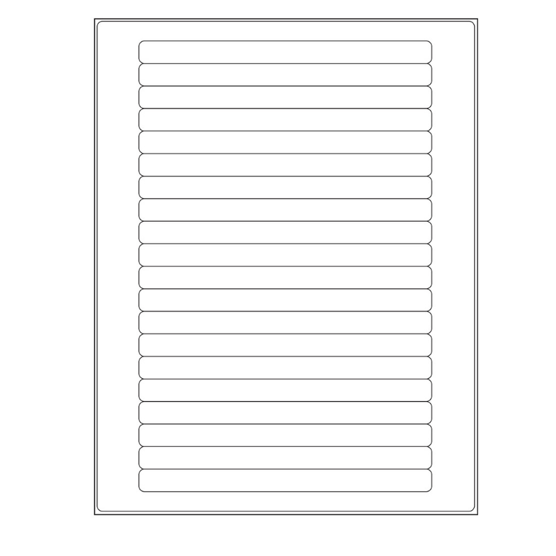 6.5'' x 0.5'' rectangle (20 per sheet), LR-6505-020