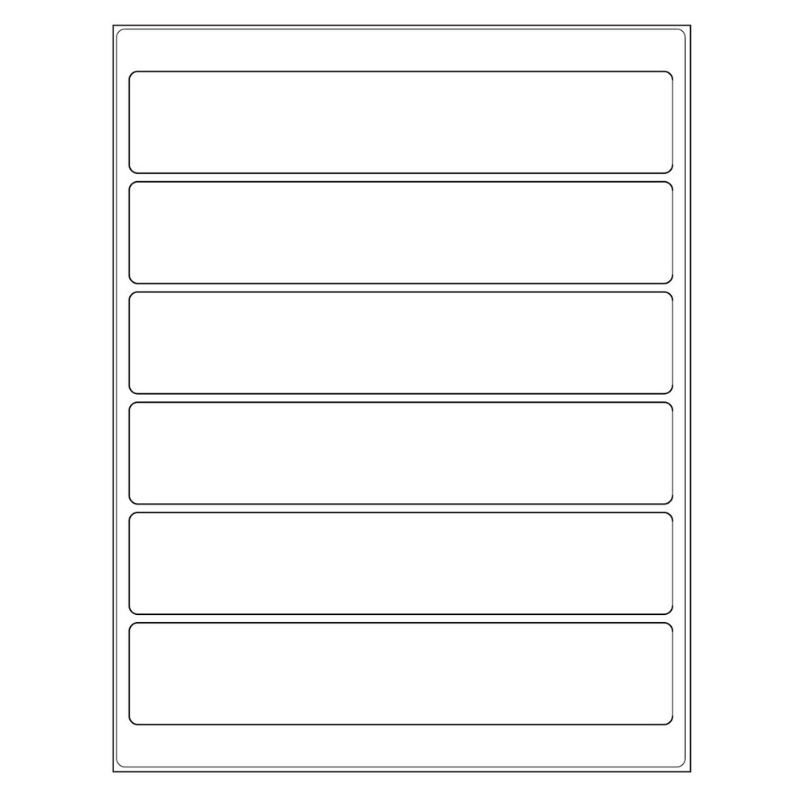 8'' x 1.5'' rectangle (6 per sheet), LR-8015-006