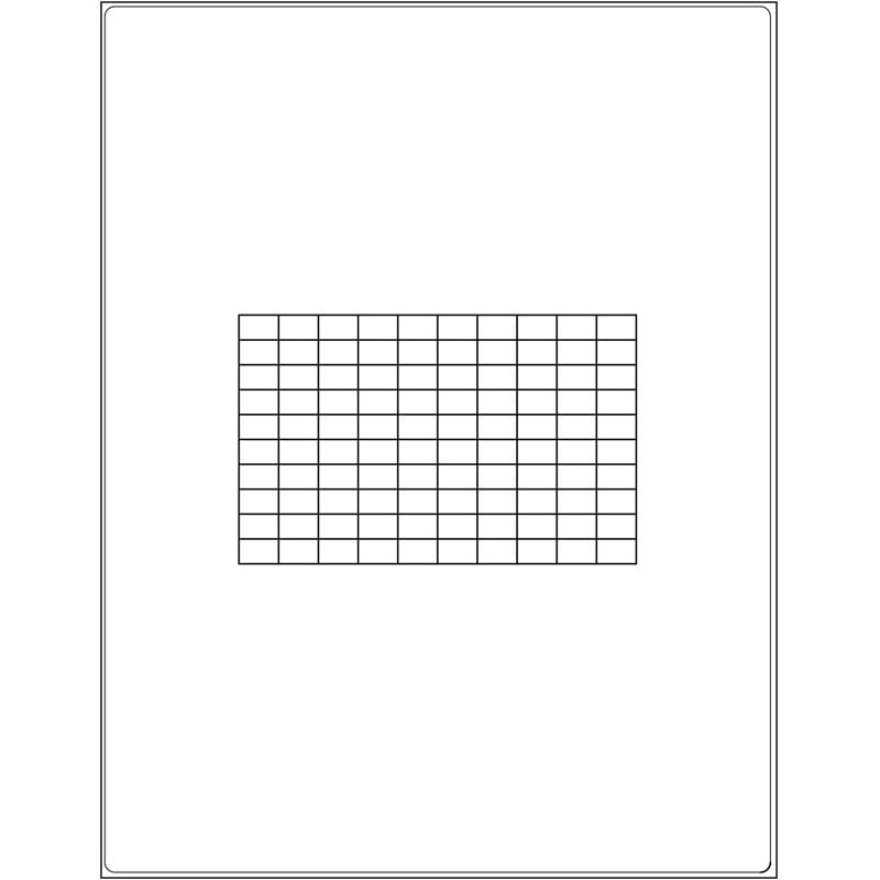 0.5'' x 0.3125'' rectangle (100 per sheet), LS-0503-100