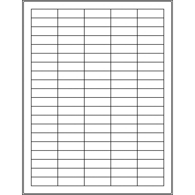 1.5” x 0.5” rectangle (100 per sheet), LS-1505-100