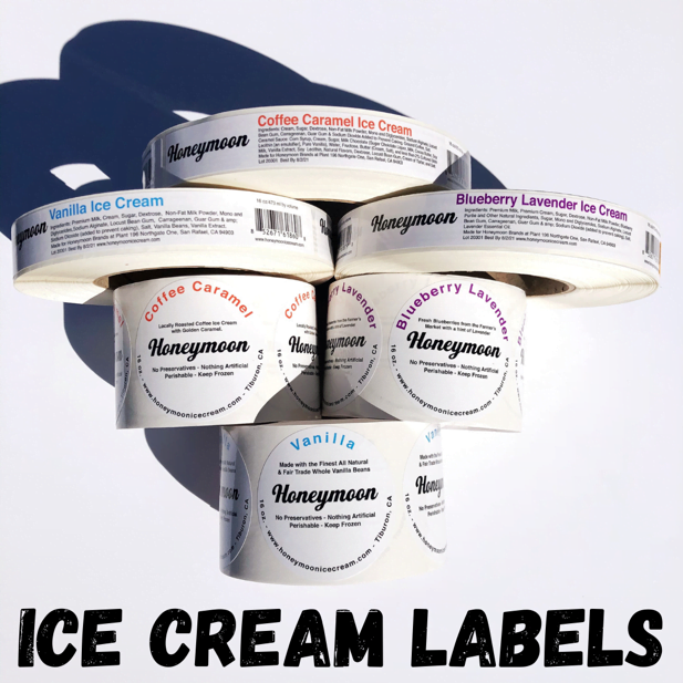 Ice cream labels can be made fast, fun and friendly when you order from us!