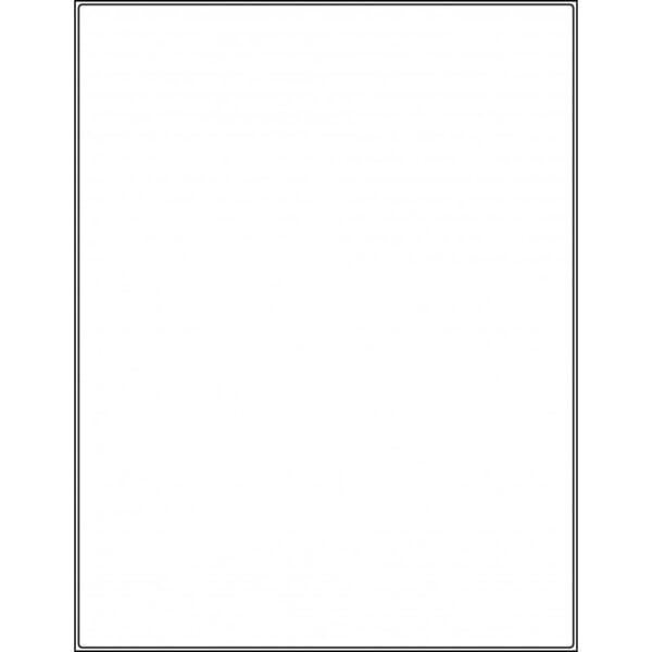 8.375” x 10.875” (1up) DIY FREEZER-Grade/Durable Sheet Labels, LR-083108-001
