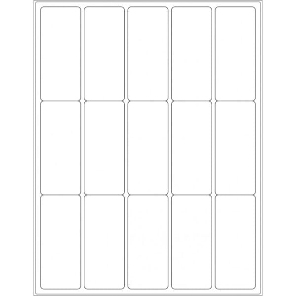 1.5” x 3.5” (15up) DIY FREEZER-Grade/Durable Sheet Labels, LR-1535-015