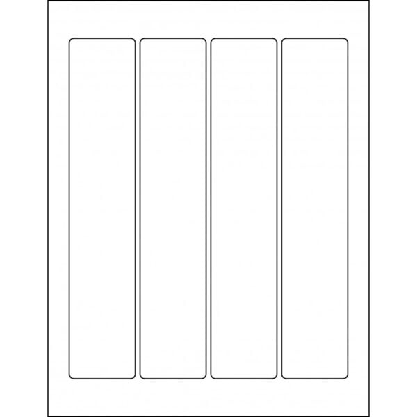 1.75” x 9.00” (4up) DIY FREEZER-Grade/Durable Sheet Labels, LR-1790-004