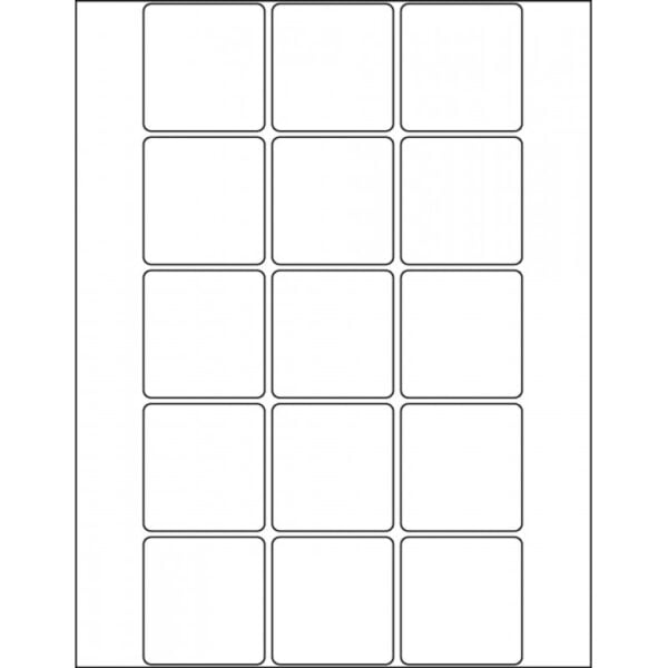 2.0” x 2.1” (15up) DIY FREEZER-Grade/Durable Sheet Labels, LR-2021-015