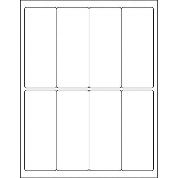 2.0” x 5.00” (8up) DIY FREEZER-Grade/Durable Sheet Labels, LR-2050-008