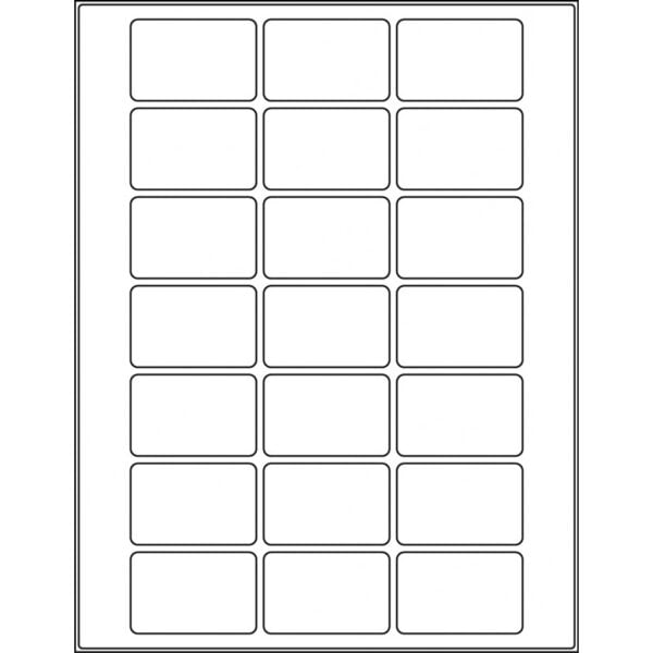 2.125” x 1.375” (21up) DIY FREEZER-Grade/Durable Sheet Labels, LR-2113-021