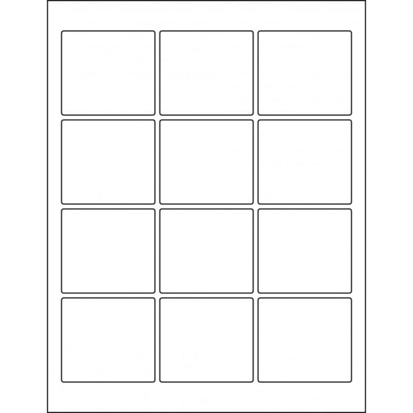2.5” x 2.25” (12up) DIY FREEZER-Grade/Durable Sheet Labels, LR-2522-012