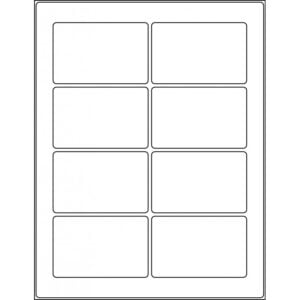 3.5” x 2.25” (8 up) DIY FREEZER-Grade/Durable Sheet Labels, LR-3522-008