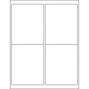 4.0” x 5.00” (4up) DIY FREEZER-Grade/Durable Sheet Labels, LR-4050-004
