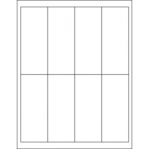 2.0” x 5.00” (8up) DIY FREEZER-Grade/Durable Sheet Labels, LS-2050-008